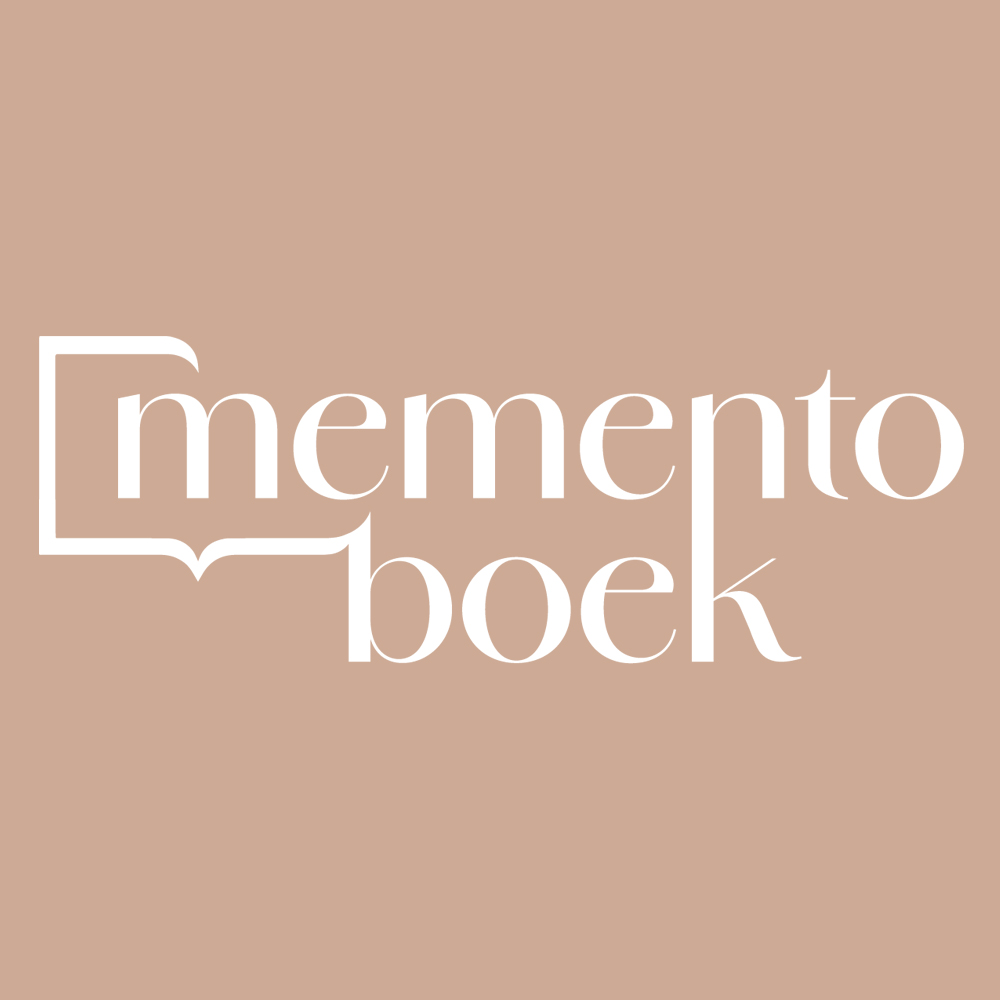 Mementoboek-02 Brand Identity voor Mementoboek, een persoonlijk herinneringsboek na het verlies van een dierbare.