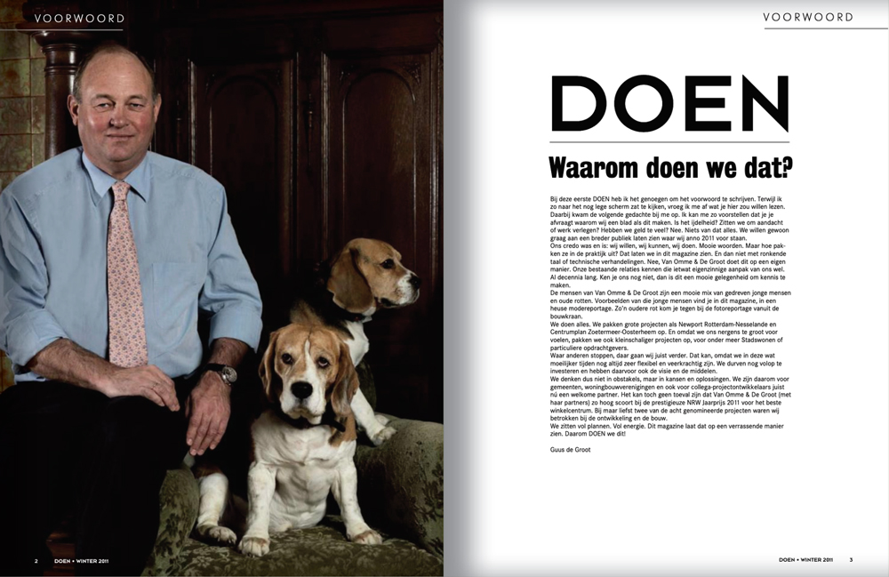 VODGMagazine-13 Concept, ontwerp en vormgeving voor DOEN Magazine voor Van Omme De Groot Projectontwikkelaars, Rotterdam