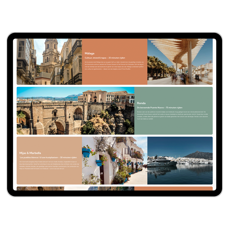 Ontwerp en realisatie website Casa Abajo, Competa, Zuid-Spanje